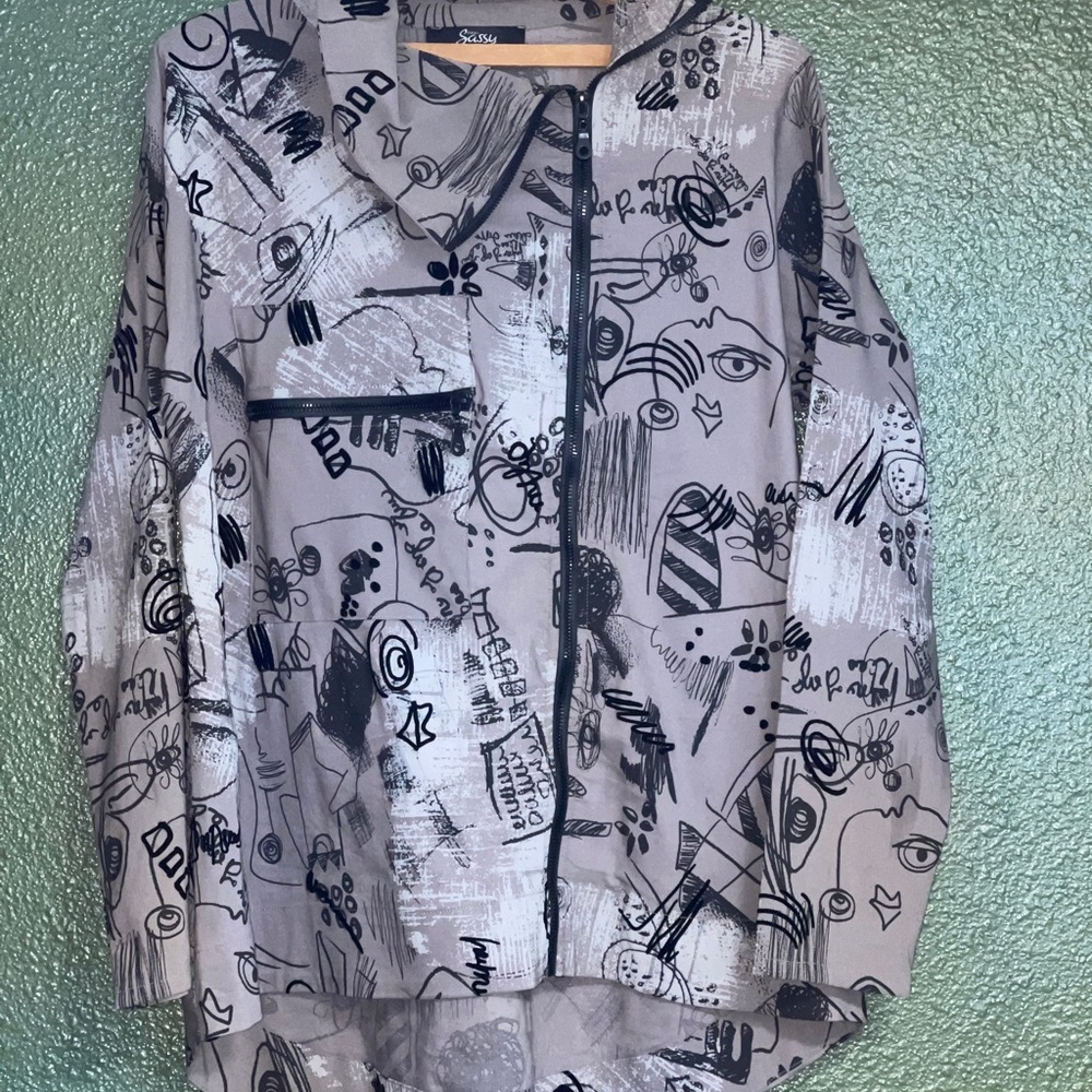 Funky artsy lightweight jacket